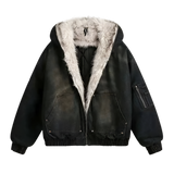 Oversized Quilted Denim Jacket