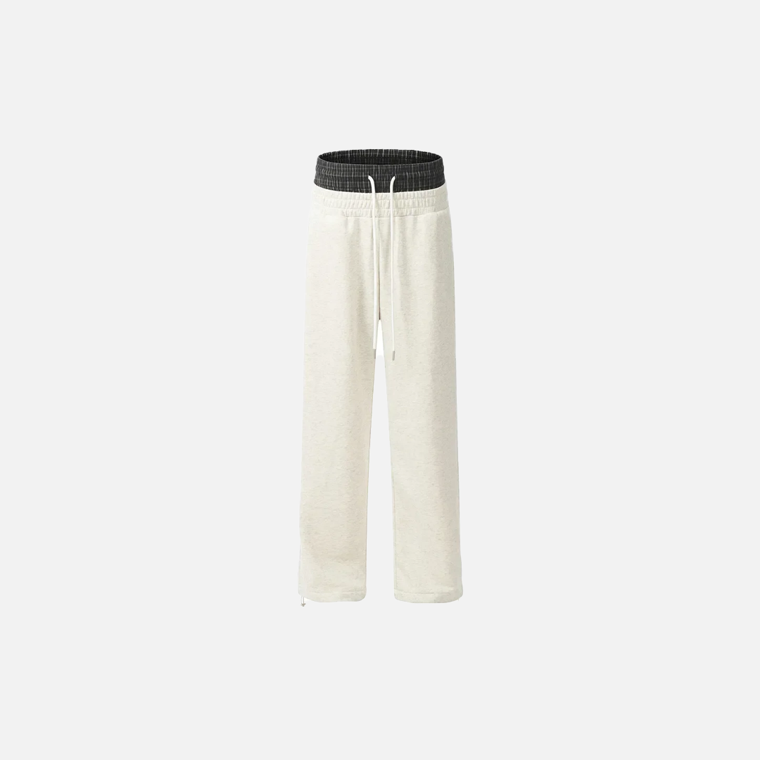 Modern Spliced Two-Piece Elastic Waist Jogger