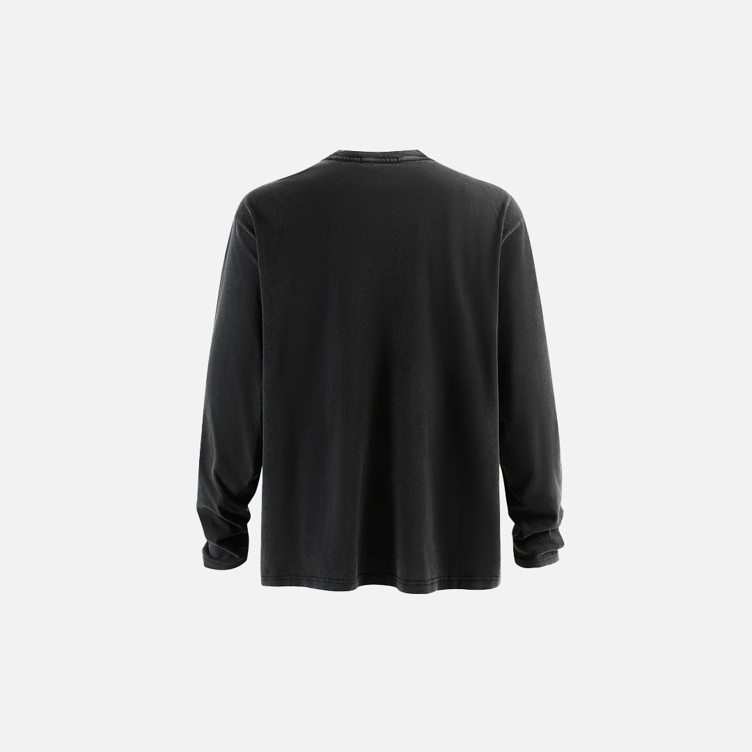 ゴシック レトロ グラフィック レタープリント 長袖Tシャツ