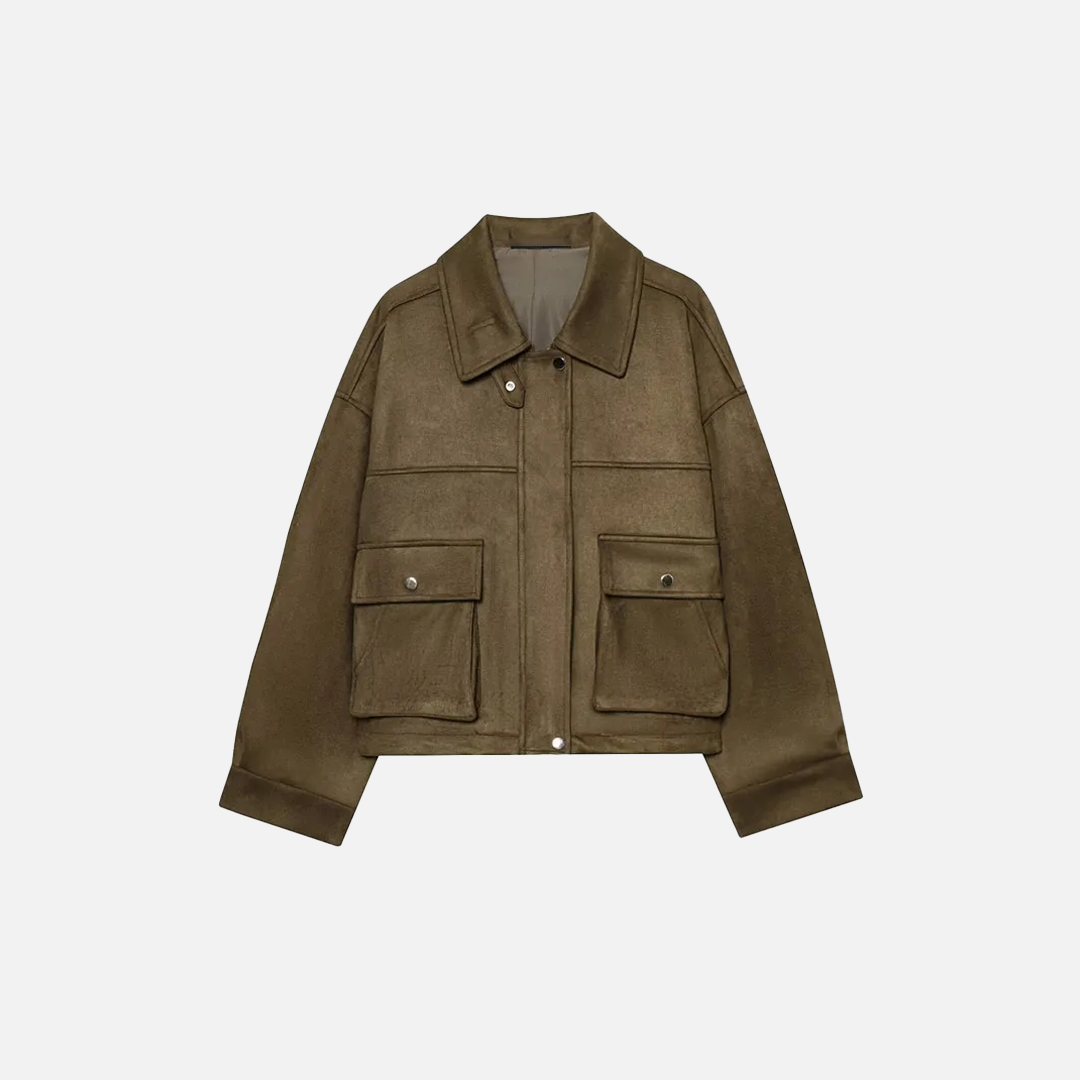 Versatile Long-lasting Leather Pilot Jacket