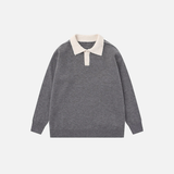 Hochwertiger, lässiger Oversize-Strickpullover