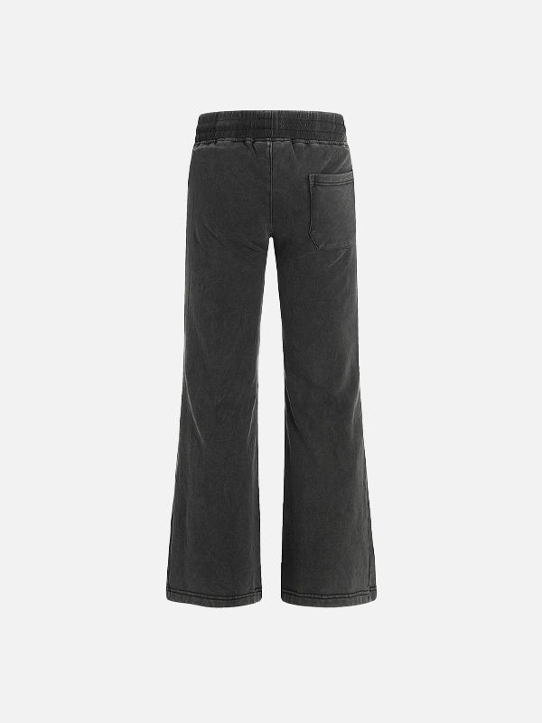 Vintage Retro Letter Print Flared Straight Sweatpants