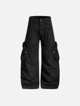 Embroidered American High Street Denim Cargo Jeans