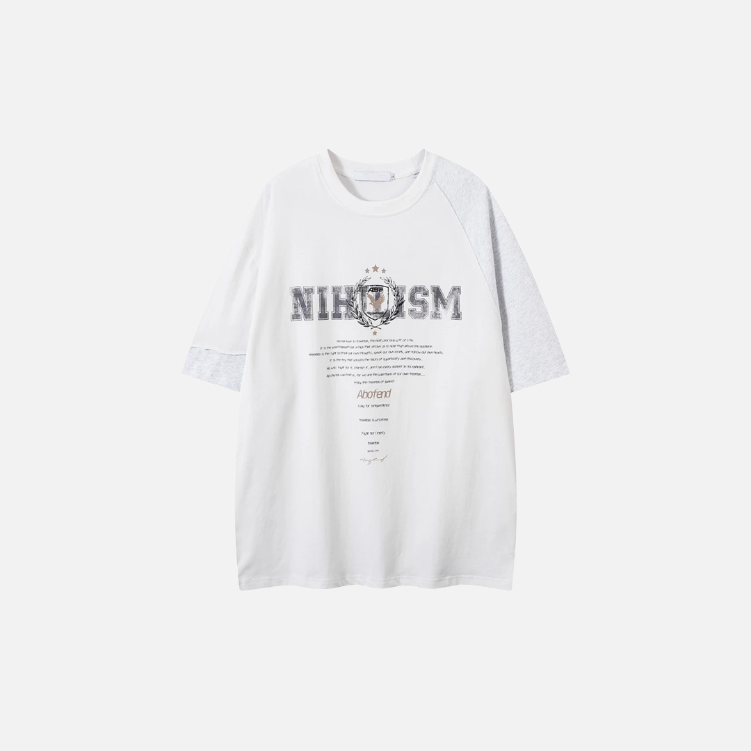 Y2K Oversized Vintage Splicing Color Block T-Shirt