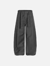 Vintage Belted Wide Leg Classic Pants