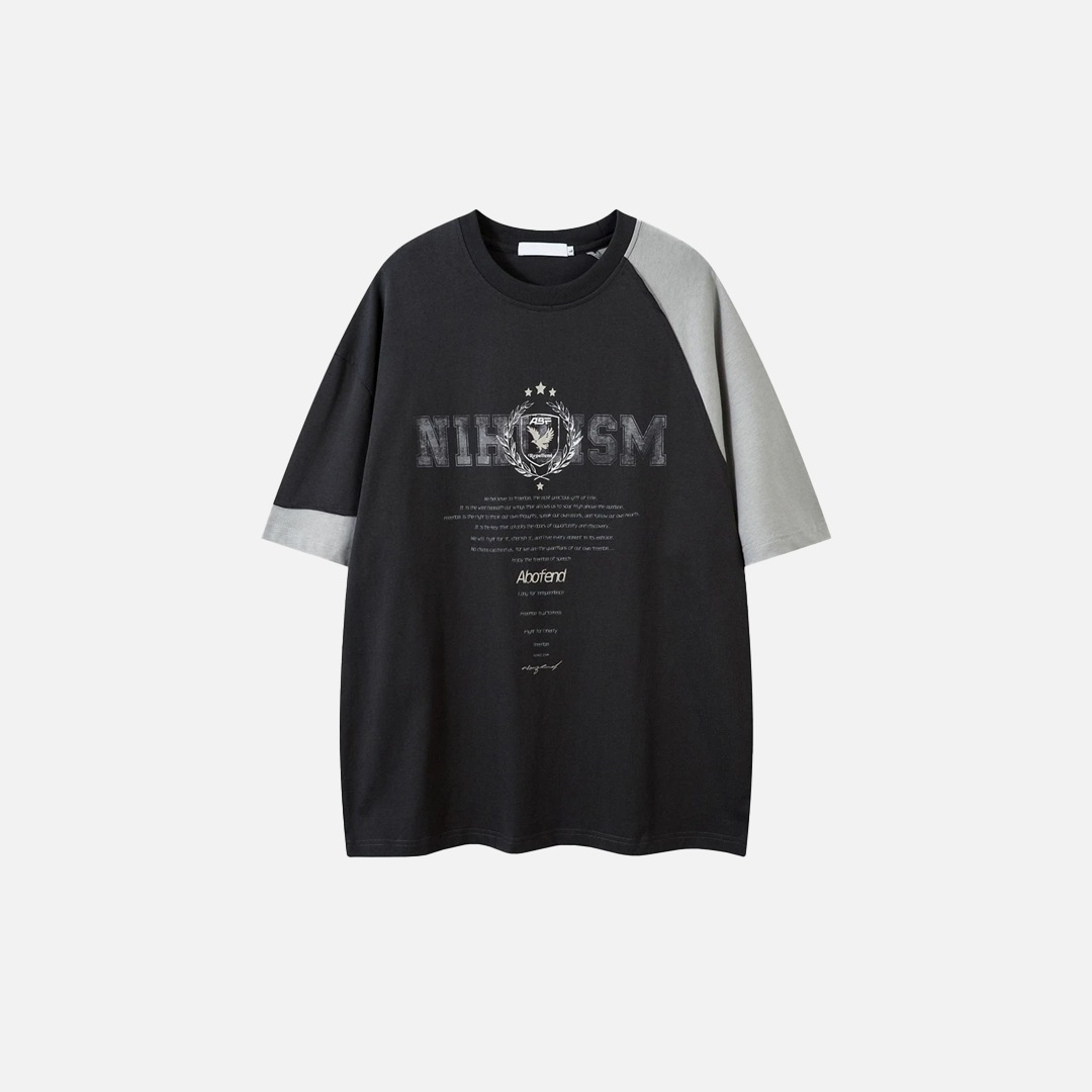 Y2K Oversized Vintage Splicing Color Block T-Shirt