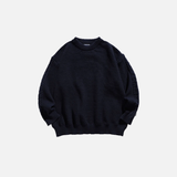 Gemütlicher, einfarbiger Vintage-Pullover mit lockerem Strickmuster
