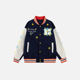 Retro Pu Letterman Embroidery Baseball Varsity Jacket