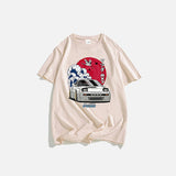 Rundhals-T-Shirt „Roter Mond“
