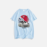 Rundhals-T-Shirt „Roter Mond“
