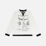 Dunkles Gothic-Punk-Fake-Zweiteiler-Langarmshirt