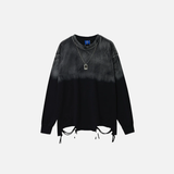Flexible Gothing Distressed Ripped Long Sleeve T-Shirt