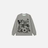 Rockstar Cat Drummer Sweatshirt