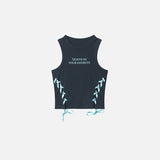 Tanktop mit bestickten Trägern für Damen