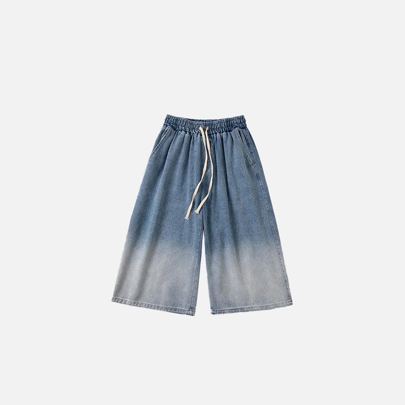 Relaxed Fit Denim Washed Jorts