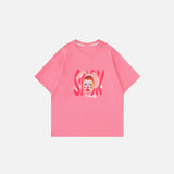 Artistic Face Print Oversized T-shirt
