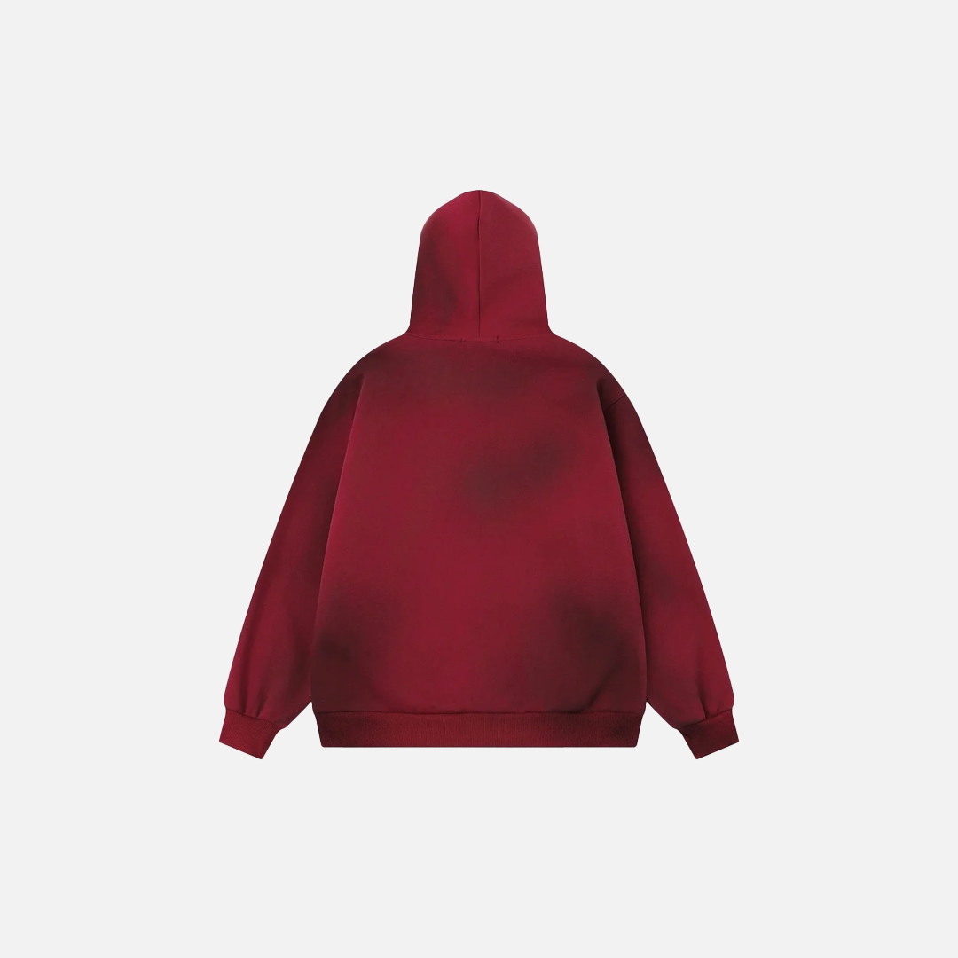 Streetwear Faded Letter Print Loose Hoodie