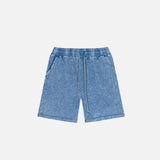 Vintage Washed Distressed Denim Shorts