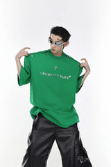 T-Shirt mit Metalllogo 
