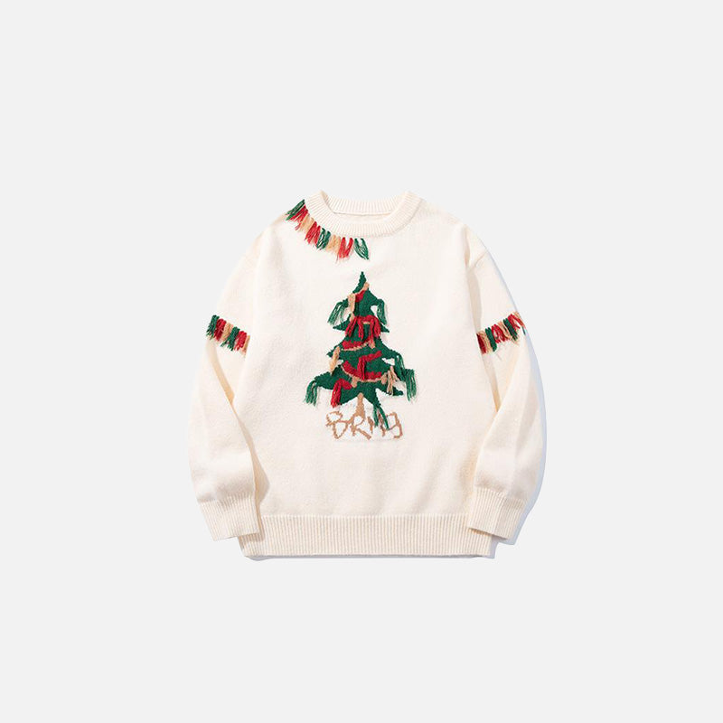 Y2K Fringe Forest Sweater