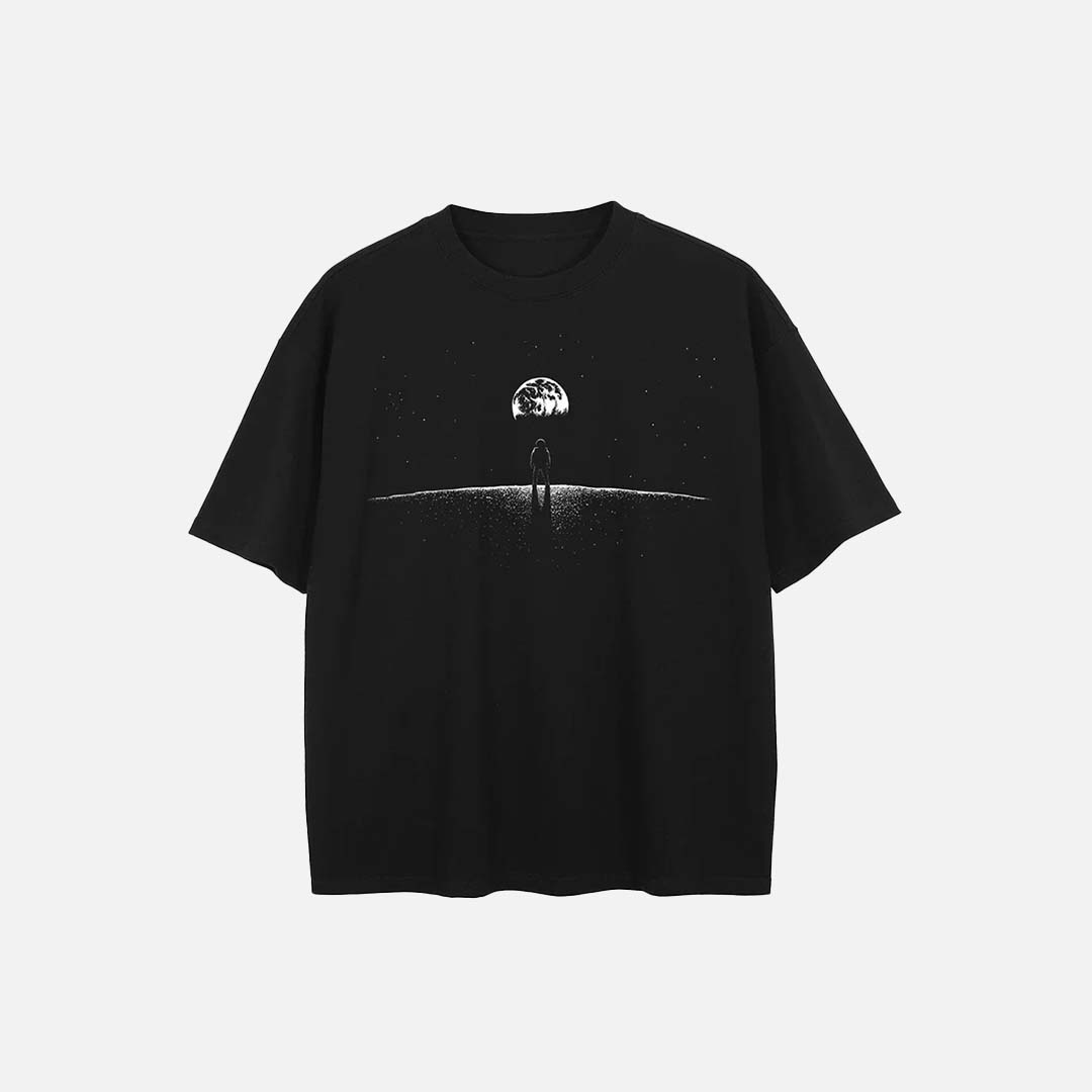 T-shirt graphique oversize sur le thème de l'espace