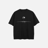 T-shirt graphique oversize sur le thème de l'espace