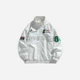 Stylish Embroidery Motorcycle PU Leather Jacket