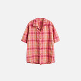 Women's Plaid Short-sleeved Shirt