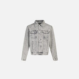 Y2K Spliced Denim Trucker Jacket