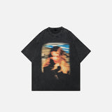 Blurring Girl Print T-shirt