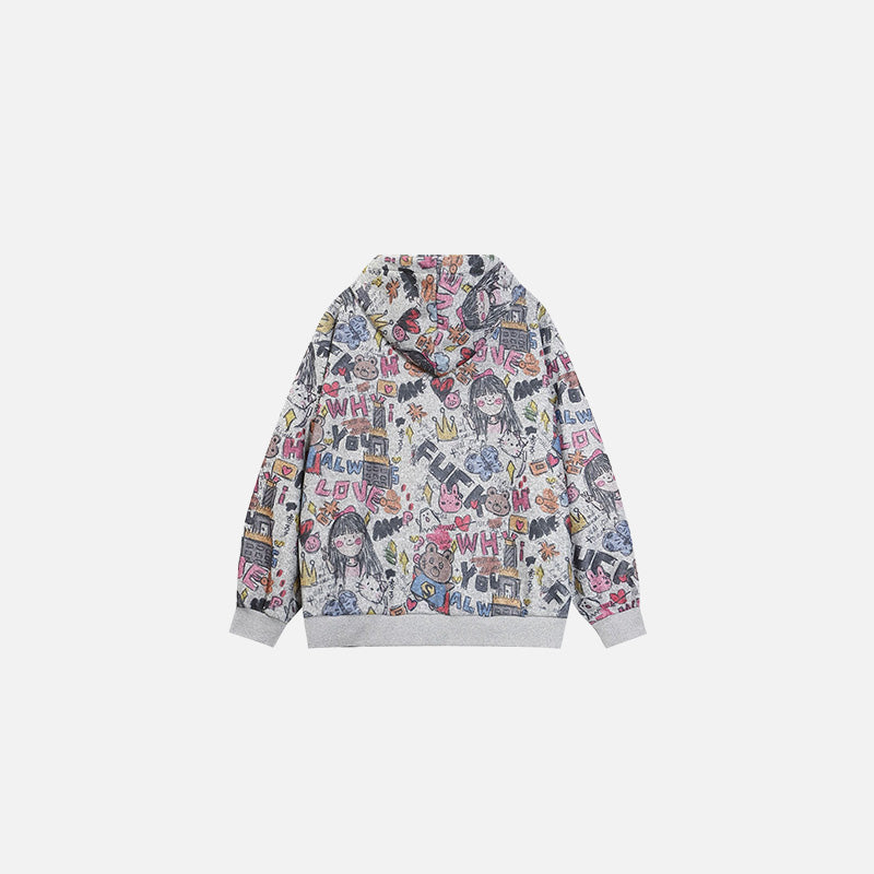 Graffiti Vibes Zip-up Hoodie