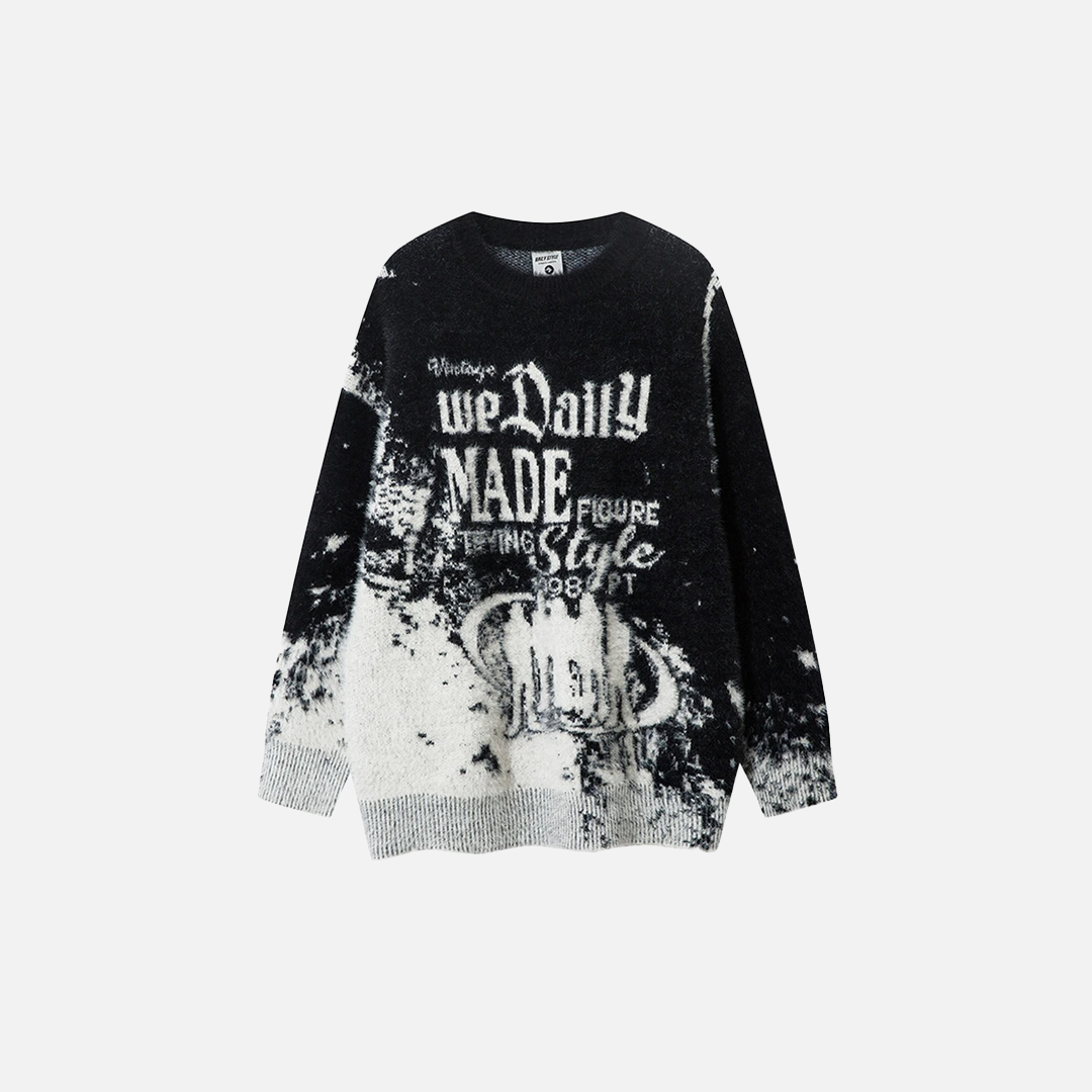 Pull hip-hop rétro tendance pour femme