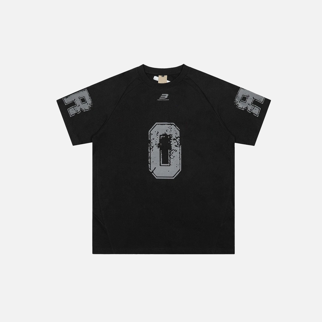 体型カバー効果のあるクールなレタープリント入りスポーツオーバーサイズTシャツ