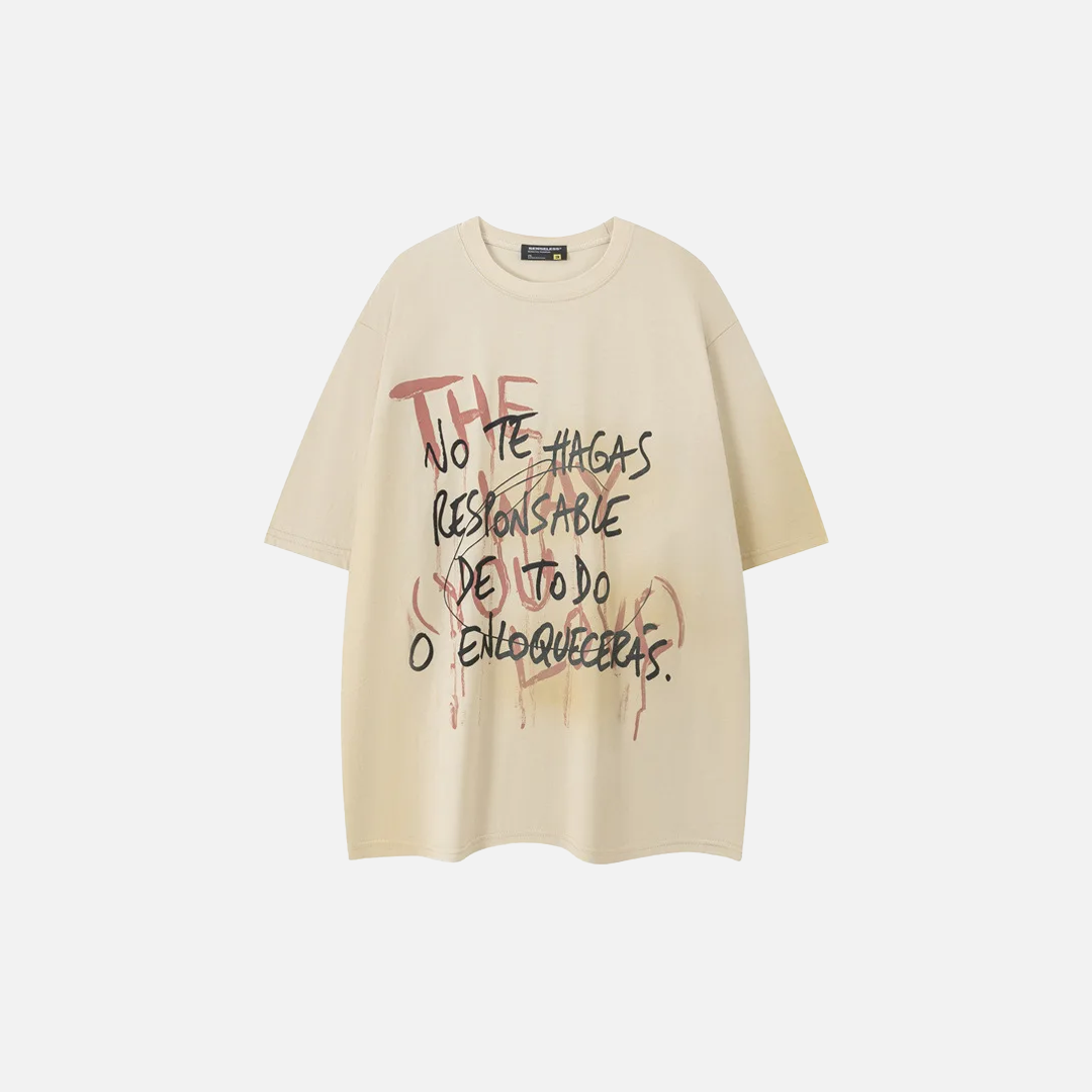 Unisex Summer Hip Hop Graffiti Cotton T-Shirt