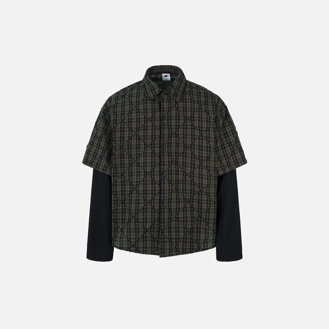 Streetwear-Karohemd mit langen Ärmeln und Reverskragen