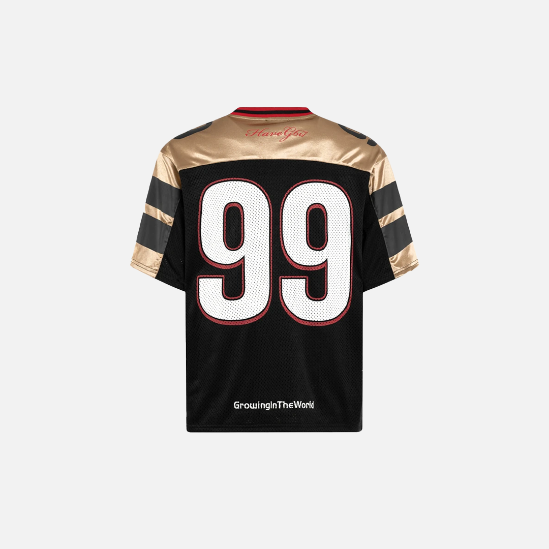 Vintage Mesh Splicing V-Neck Hip Hop Sports T-Shirt