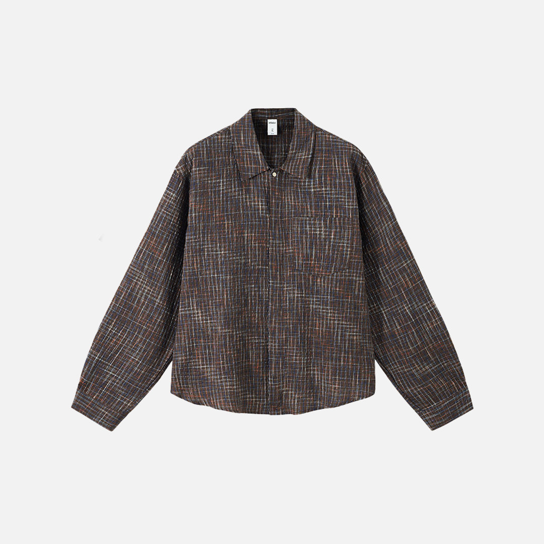 Stilvolles kariertes Button-Up-Herbst-Freizeithemd