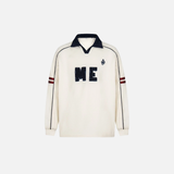 Contrast Paneled Retro Loose Fit Letter Embroidery Sweatshirt