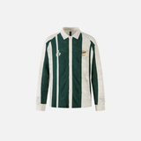 Elegante, farbenfrohe Strickjacke mit Streifenkragen