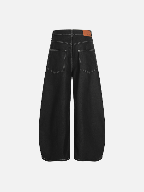 Cutting Edge Distressed Denim Wide-Leg Jeans