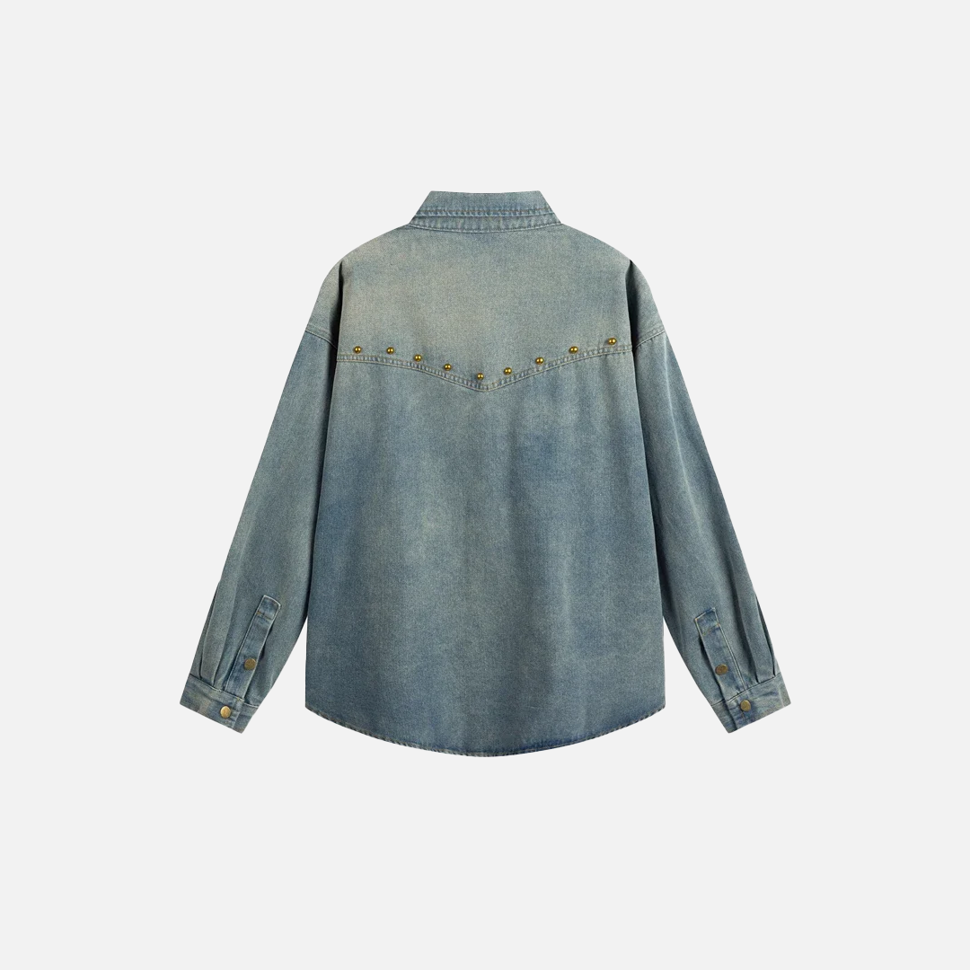 Elegante blaue Jeansbluse für Damen