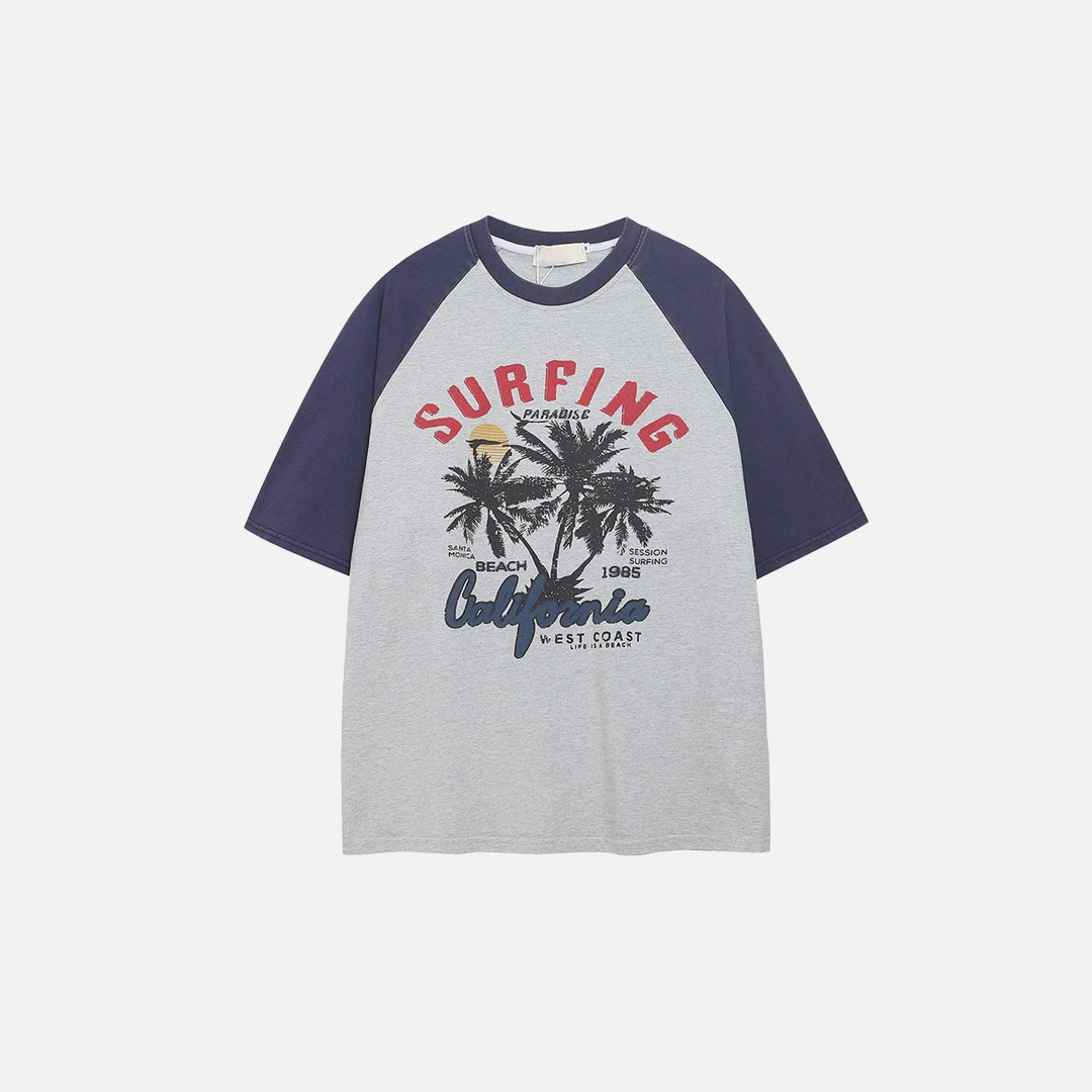 T-shirt oversize mignon à imprimé patchwork en peluche