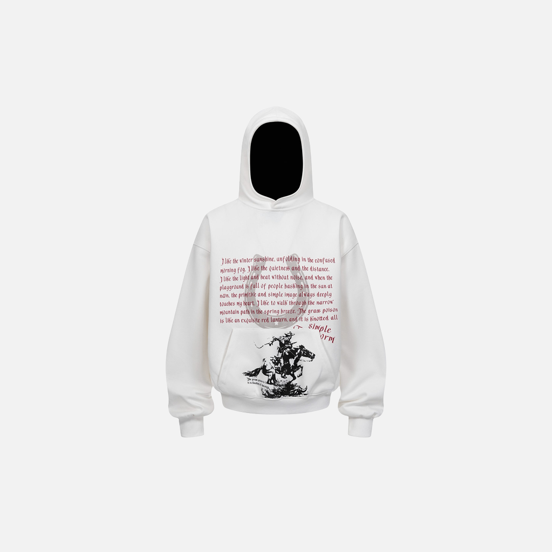 Lightweight Cool Retro Vintage Knight Print Hoodie