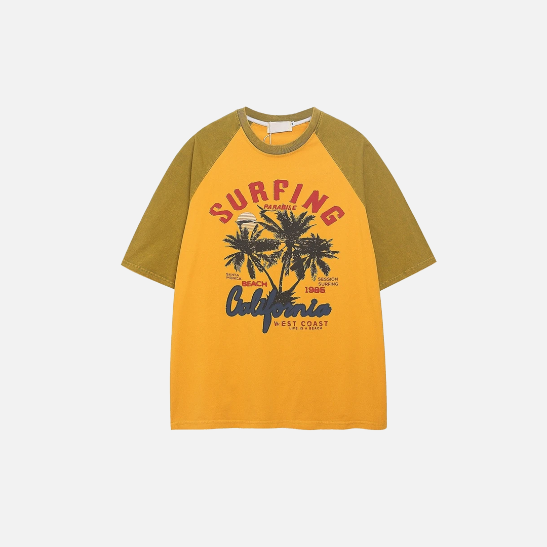 T-shirt oversize mignon à imprimé patchwork en peluche