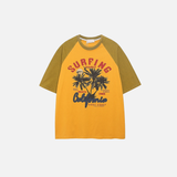 T-shirt oversize mignon à imprimé patchwork en peluche