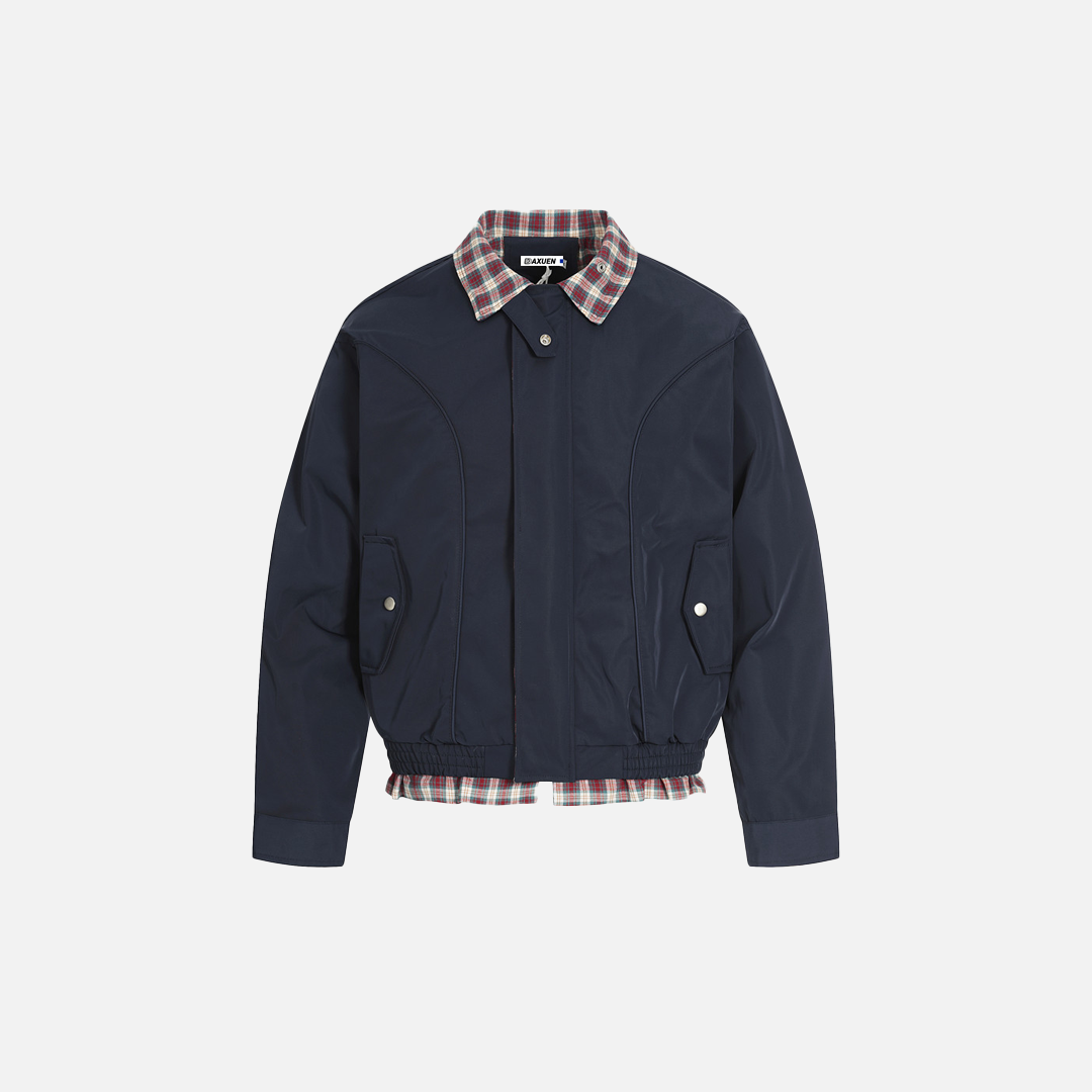 Veste élégante à carreaux streetwear d'hiver