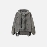 Oversized Vintage Hip Hop Ripped Hoodie