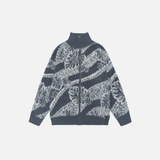 Y2K Cozy Oversized Turtleneck Zipper Cardigan