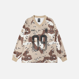 Langarm-T-Shirt mit Waffelstruktur im Camouflage-Look