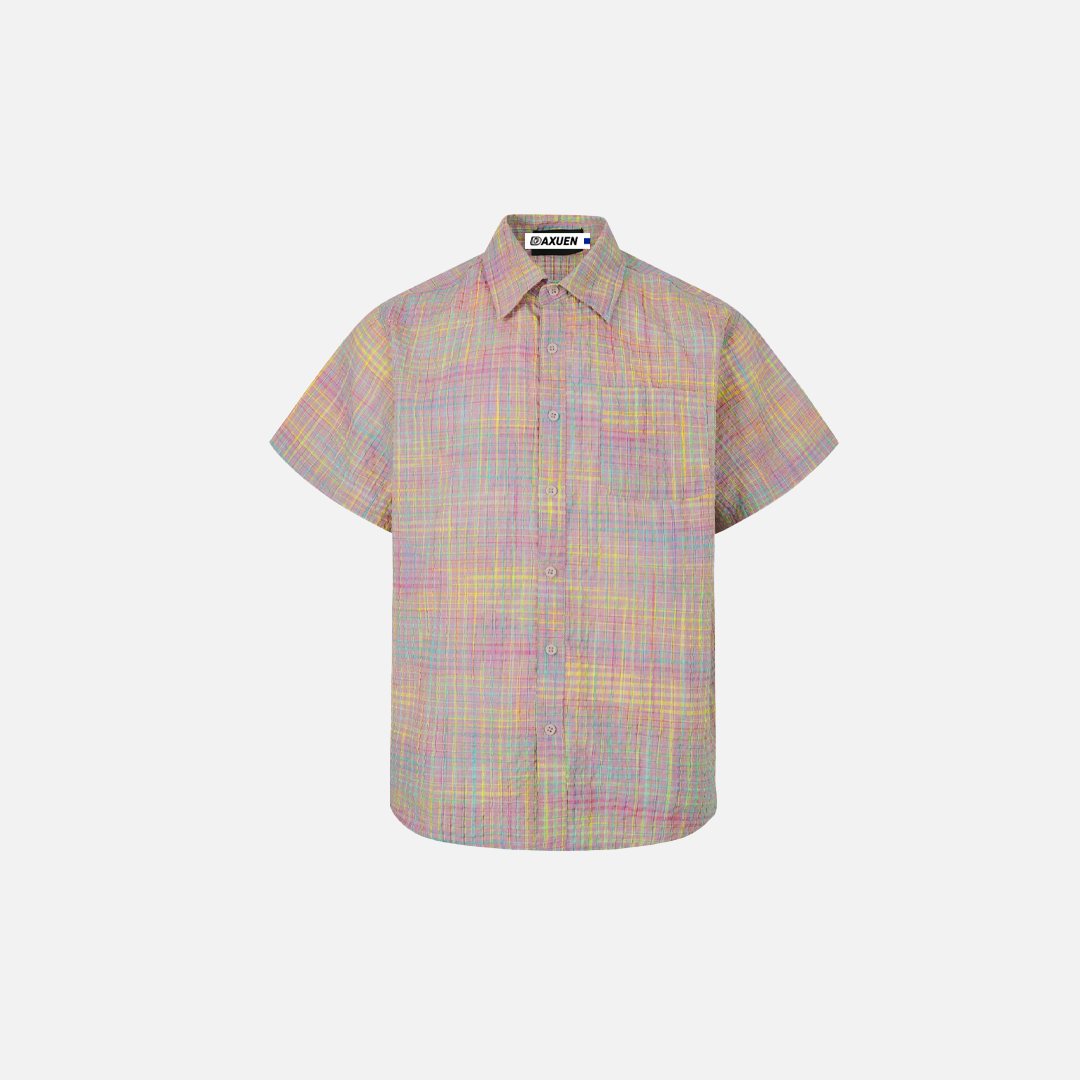 Chemise ample à carreaux résistants et audacieux